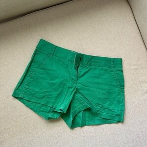 J. Crew High Waist Green Shorts
